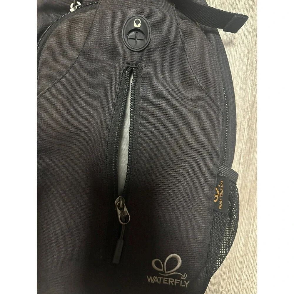 Waterfly Black Sling Backpack Crossbody Bag